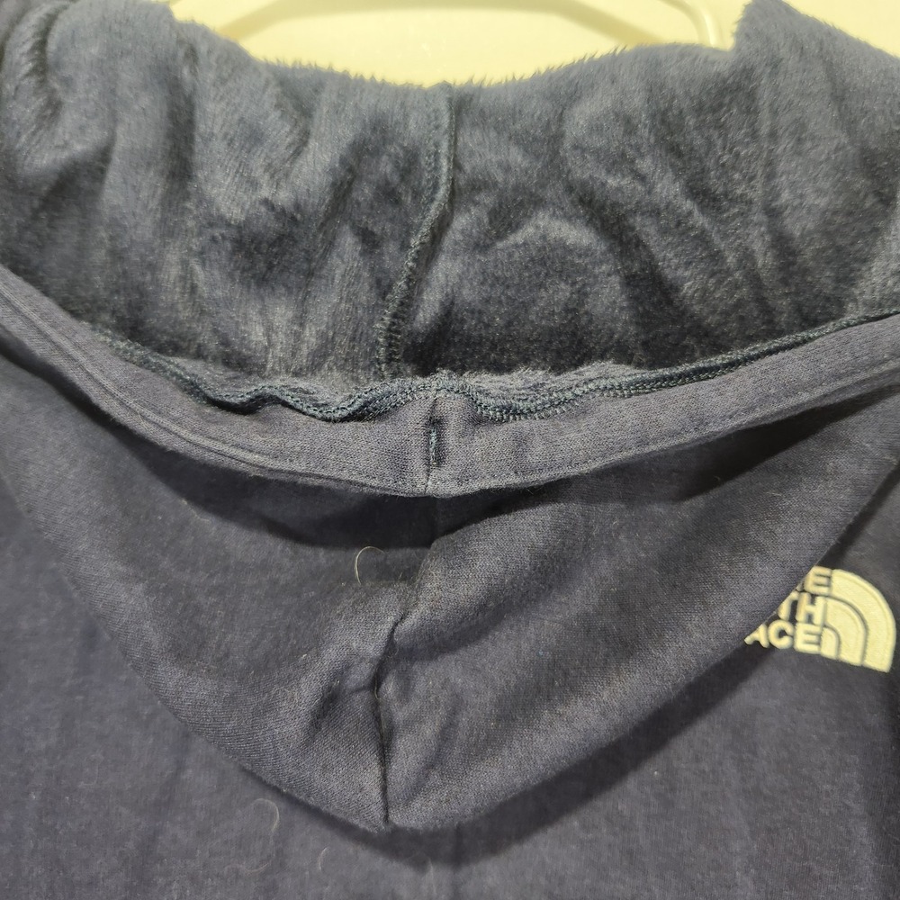 The North Face Women's Casual Hooded Full Zip Fleece Jacket Navy Blue Size S - Picture 9 of 9